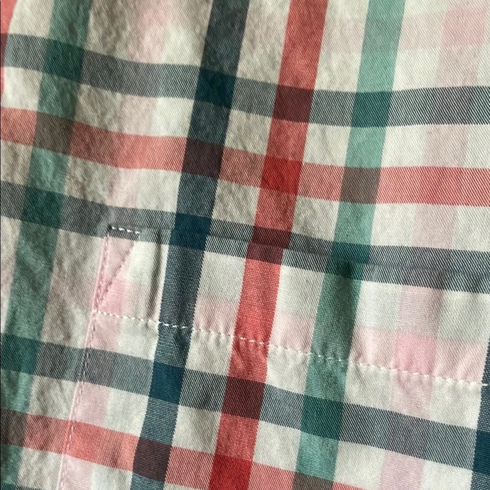 J. Crew Red and Green Casual Plaid Shirt